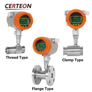Misuratore Flusso Liquido <span class=keywords><strong>Diesel</strong></span> Carburante Alcol Metanolo LCD 4-20mA RS485 Filettatura Flangia Morsetto Misuratore Turbina - Product Image 4