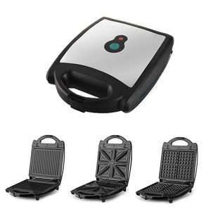 Machine à petit-déjeuner 3 en 1, plaque chauffante électrique, gaufrier, appareil à sandwichs, appareil à steaks, chauffage double face, plaque de cuisson multifonctionnelle - Product Image 4