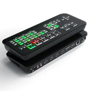 4 channel HDMI RGB one-click chroma key video mixer switcher broadcast live stream switcher hdmi