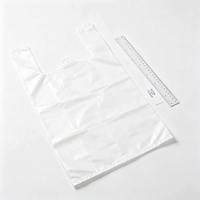 Sacs de courses en plastique HDPE jetables type T-shirt avec poignées pour l'emballage alimentaire et options de logo personnalisé