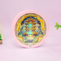 Tourist Souvenir Kühlschrank Magnet: Yellow Crane Tower Kleines Papier Carving Light Box Diorama Papier Schatten Magnet Dekor