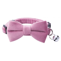 Collier d'entraînement pour chat PUPE, moderne, luxueux, personnalisé, doux, respirant, élégant, avec nœud papillon en velours, réglable, pour petits animaux
