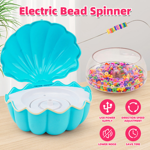 シェル電動ビーズストリングマシン<span class=keywords><strong>2</strong></span>個入りビーズスピナー針スピード調整子供用クレイビーズスピナー - Product Image 3