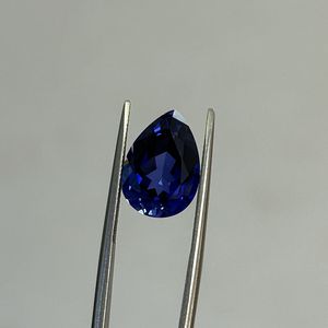 Piedra de Corindón Sintético con Corte de Pera, Gema de Zafiro Cultivada en Laboratorio 33 #   Gemas con dureza Mohs 9.0 disponibles para diseño personalizado de joyería - Product Image 2