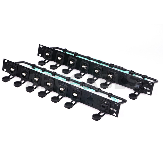 ABCCABLS 1U Rack Mount 6 Port Waterproof LC Fiber Patch Panel Metal Stage Optical Cable Distribution Rack