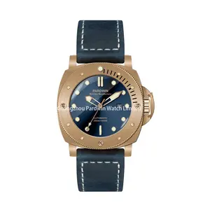 Merken Klassieke Duikhorloge Vintage Design Brons Cusn8 Case Horloges Marine Blauwe Wijzerplaat Met Super Lichtgevende 300M Waterdicht