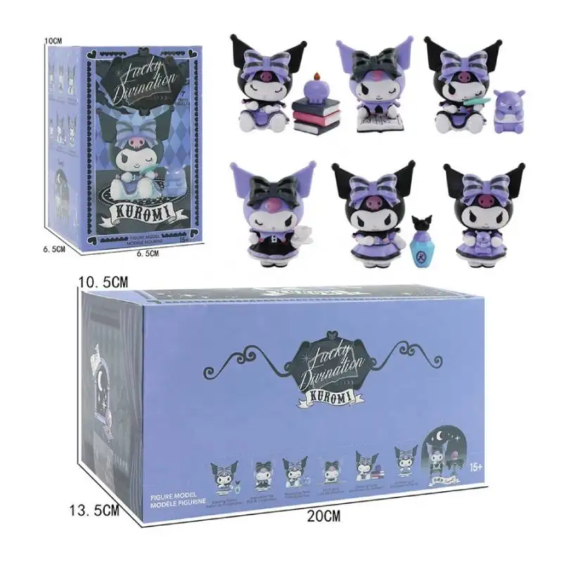 6 adet/takım Anime Figures mi rakamlar Pvc kapsül oyuncaklar karikatür Anime melodi Kitty kedi kör kutu hediye