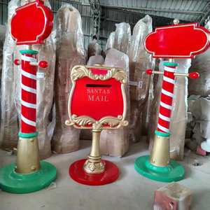 Letrero Navideño Festivo de Fibra de Vidrio en 3D, Artículos de Decoración Navideña Comerciales, Letrero Navideño para Interiores y Exteriores, Letrero de Dirección para Eventos - Product Image 6