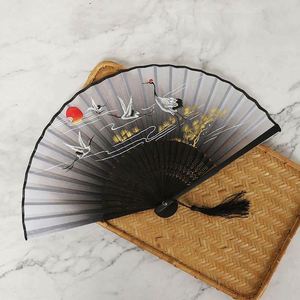 High Quality Custom Logo Printed Portable Folding Bamboo Hand Fans Eco-Friendly Chinese Style with Opp <b>Bag</b> - Product Image 6
