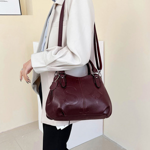 Factory Direct Sale Women's Retro Luxury Handbags Large Capacity Leather Pu Vintage <b>Tote</b> Bag Shoulder Shopping Bag Women - Product Image 5