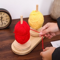 Support de rangement rotatif en bois minimaliste pour bobines de fil, idéal pour le tricot, le crochet et les loisirs créatifs - Vente en gros Chine