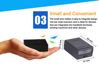 Módulo Escáner de Códigos de Barras 1D 2D QR, Motor con CCD Integrado, Lector de Códigos de Barras Fijo para Kiosco, Interfaz RS232 USB, OEM ODM