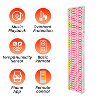 IDEATHERAPY 9 Waves, protection contre la surchauffe, lecture de musique via Bluetooth et application, thérapie par lumière infrarouge, thérapie par lumière LED, panneau de thérapie par lumière rouge