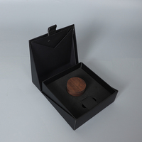 Emballage en papier noir personnalisé Boîte cadeau pliante Emballage de boîte de papier magnétique avec fermeture à rabat magnétique