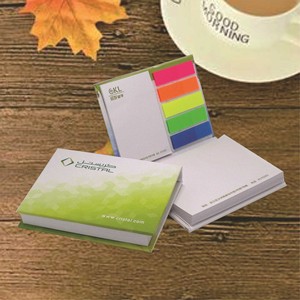 Notes et mémos de bureau de haute qualité personnalisables avec logo et couvertures rigides autocollantes colorées. - Product Image 2