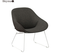 Mobilier pour restauration fauteuil de salon d'intérieur canapé chaise designer nouveau fauteuil de réception rose en tissu de luxe créatif unique de première classe