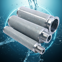 Élément filtrant en métal fritté poreux personnalisé OEM, silencieux avec filetage interne pour la filtration des équipements de précision