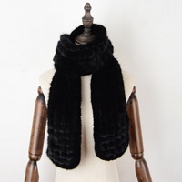 Écharpe en fourrure de vison tricotée polyvalente pour femme, automne-hiver, chaude, avec pompon, épaisse et longue, style renard