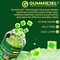 Gummies sans sucre au sulforaphane liquide, complément de sulforaphane 150 mg issu de pousses de brocoli