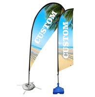Drapeau en vinyle double face imprimé UV personnalisé, mât en aluminium, style festif, drapeaux promotionnels d'entreprise pour l'extérieur