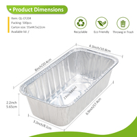 Pack de 8x4 barquettes jetables en aluminium personnalisables pour la cuisson des fêtes, la préparation des repas, le stockage, le chauffage et la cuisson