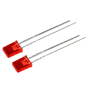In Line Led Lamp Bead Light Emitting Diode 2 * 5 * 7 Red Hair Red Fog Shaped Long Foot Square Lamp Bead Manufacturer Customized Free Samples