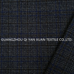 Tela de Invierno para Chaqueta de <span class=keywords><strong>Hombre</strong></span>, Mezcla de Cachemira, Poliéster y Viscosa, Diseño a Cuadros, Fabricante de Telas para Trajes - Product Image 3