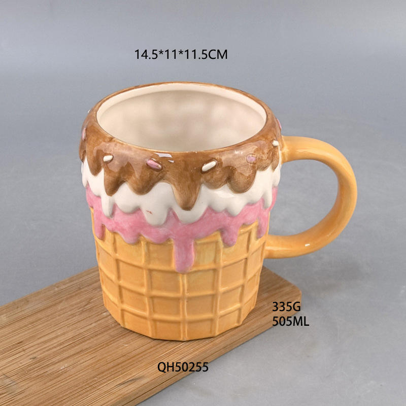 Ceramic ice cream cup