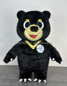 Tùy chỉnh Inflatable đen trắng gấu Linh Vật Trang phục linh vật động vật linh vật gấu trúc gấu fursuit cosplay lông phù hợp với cho người lớn - Product Image 1