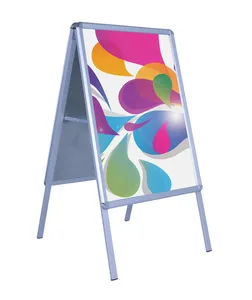 Double sides aluminum A0 A1 poster frame A board advertising snap on poster display stand