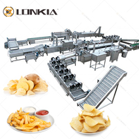 Industriële Aardappel Proces Frietjes Snijden Reiniging Peeling 500 Kg/u 1000 Kg/u Bevroren Frietjes Productie Machine Lijn
