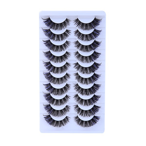 Cils artificiels russes style européen et américain, courbure DD, 10 paires, épais et naturels, fourniture directe usine - Product Image 5