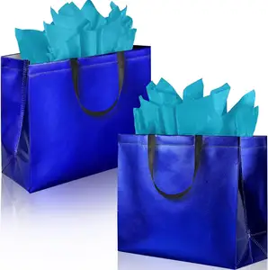 Aluminized film folding environmental protection packaging promotion shopping bag wholesale printing non-woven handbag