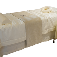 Nappes de table personnalisées blanc crème, chemins de table de massage personnalisables avec logo, chemins de lit et écharpes doux et confortables