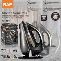 Fer à vapeur RAF 2200W avec semelle en céramique, vapeur verticale, verrou de sécurité, boucle, vapeur continue R.1356, appareil d'entretien des vêtements, usage domestique