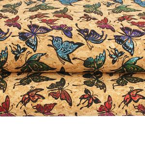 इरिवंश इंद्रधनुष तितली पोर्टुगल कॉर्क कपड़े चमड़े 0.4 मिमी शाकाहारी कोर्क जूते और मंच बैग के लिए पर्यावरण के अनुकूल - Product Image 2