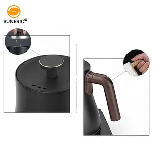 Hand Drip Coffee Stovetop Tea Pot Stainless Steel Pour Over Gooseneck Electric Coffee Kettle With Temperature Control