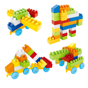 ITTL 62 pièces Blocs de construction éducatifs en plastique ABS de grande taille, thème des bâtiments célèbres, jouet de construction pour enfants de 2 à 4 ans dans un sac à main - Product Image 4