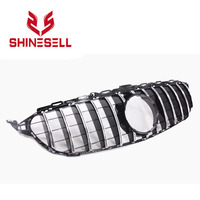 Calandre avant en argent chromé de haute qualité, grille sans trou pour Mercedes Benz W205 classe C C180 C200 C250 C300 C350 2015 — 2018