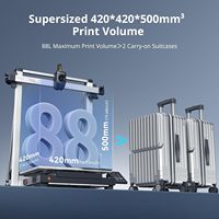 Anycubic Kobra 3 Max Combo 3D Printer Bundle prend en charge l'impression multicolore haute vitesse 600 mm/s Grand volume de construction