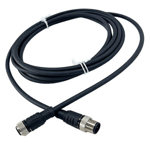 Kabel Fleksibel M12 Tipe A 5 Pin Kustom, Male ke Female RJ45 Cat6a Cat5e, Kabel PUR PVC untuk Mesin Elektronik - Product Image 1