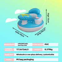 Chaise gonflable bleue et blanche de videur de culbuteur de PVC pour la chaise dinante pliable d'enfants de bébé avec le nouveau Offre Spéciale de conception de musique de sac