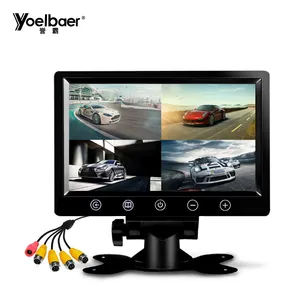 9 zoll 4 Split Bildschirm Auto Monitor Kopfstütze Monitor 4 Video Eingang Verwenden für Lkw Bus Auto und CCTV Sicherheit system