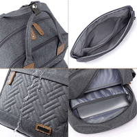 Sac à langer personnalisé avec logo, 3 en 1, résistant à l'eau, en polyester, sac à dos, pochette à langer pour bébé, voyage, garçons, filles