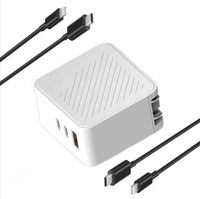 Nouvelle Tendance 2026 : Adaptateur de Charge Rapide PD 65W 5V 3A avec Ports USB Type-C Rétractables 3-en-1, Conception Pliable, Charge Rapide QC3.0, Garantie 1 An