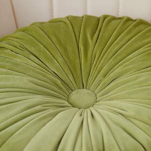 Zwei Größe Samt <span class=keywords><strong>Round</strong></span> Throw Pillow Chair Plissee Boden Rundes Kissen für Wohnzimmer Schlafzimmer - Product Image 5