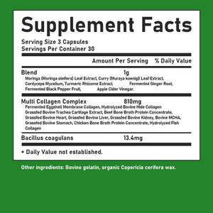 Cápsulas de Colágeno Múltiple para Adultos de Marca Privada con Vinagre de Sidra de Manzana, Suplemento 100% Natural a Base de Hierbas para el Metabolismo Digestivo y Quemador de Grasa - Product Image 2