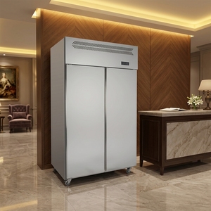 Refrigerador Vertical Comercial de Doble Puerta de Acero Inoxidable, Gran Capacidad, para Mantener Frescos los Alimentos, para la Cocina - Product Image 4