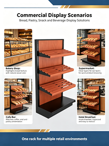 Estante <span class=keywords><strong>de</strong></span> Exhibición <span class=keywords><strong>de</strong></span> <span class=keywords><strong>Productos</strong></span>, Mueble <span class=keywords><strong>de</strong></span> Venta, Exhibidor <span class=keywords><strong>de</strong></span> Madera para Minoristas, Panadería, Tienda <span class=keywords><strong>de</strong></span> Aperitivos, Exhibidor <span class=keywords><strong>de</strong></span> Frutas - Product Image 5