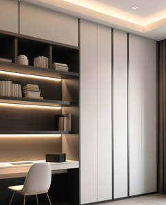 Muebles de dormitorio de madera de doble color Diseño de armario Combinación de colores laminados - Product Image 4